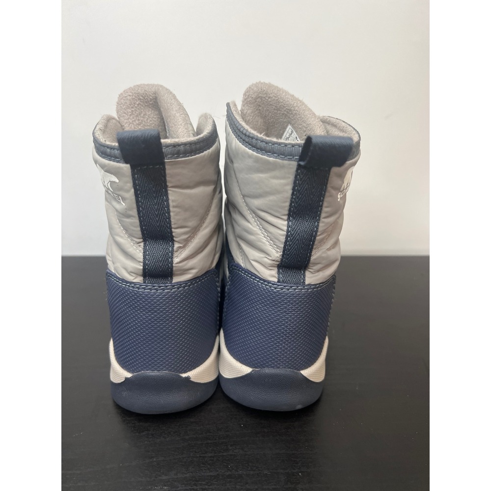 Sorel Whitney II Puffy Mid Boots Grey Navy Waterproof Winter Size 3 LY4914-419 - Picture 4 of 8